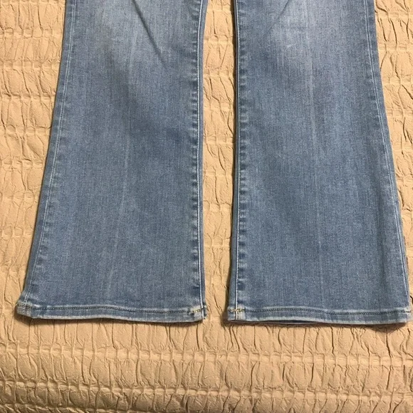 FRAME Women’s Le Crop Mini Boot Classic Blue Denim Jeans Western Boho Festival - Picture 11 of 11